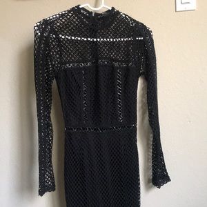 Mesh Black Dress